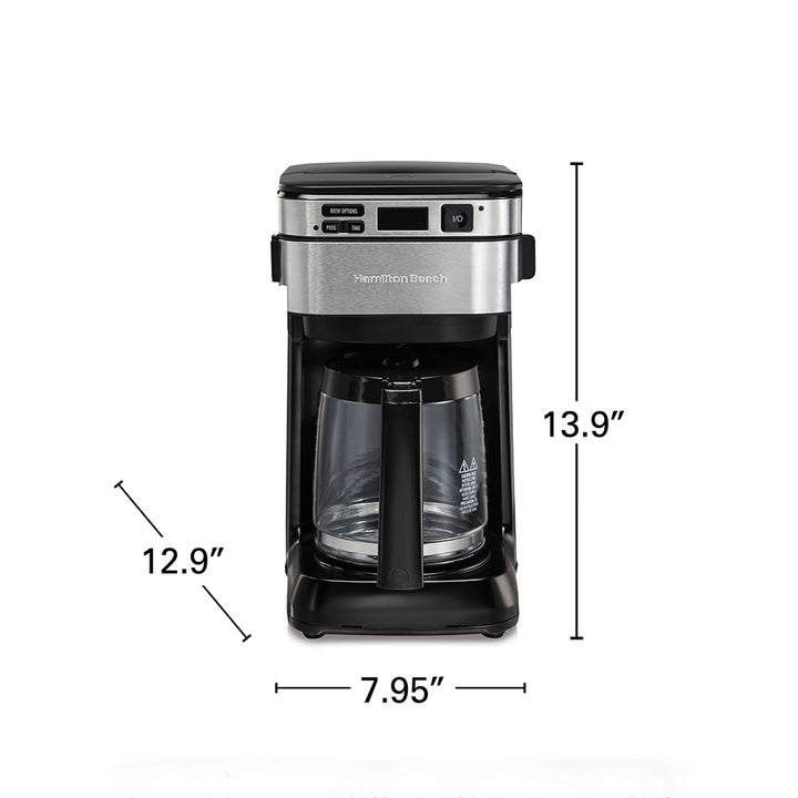 hamilton beach frontfill programmable coffee maker 12 cup 1 7 l