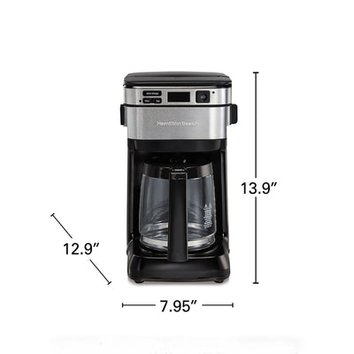 hamilton beach frontfill programmable coffee maker 12 cup 1 7 l