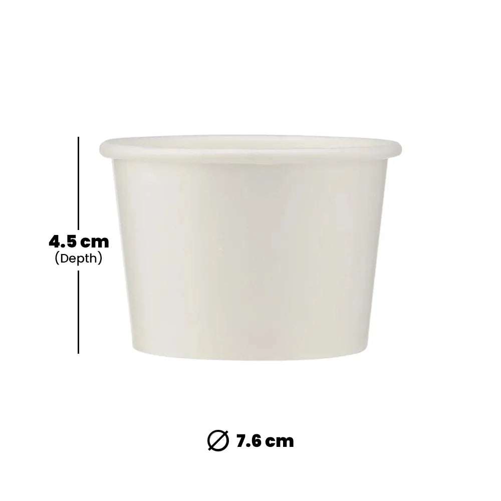 hotpack white ice cream paper bowl 500 mi 1000 pcs