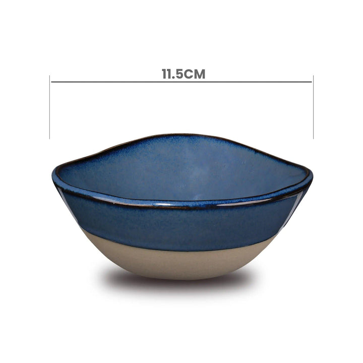 Don Bellini Craftstone 4.5"/11.5cm Blue Round Porcelain Bowl - HorecaStore