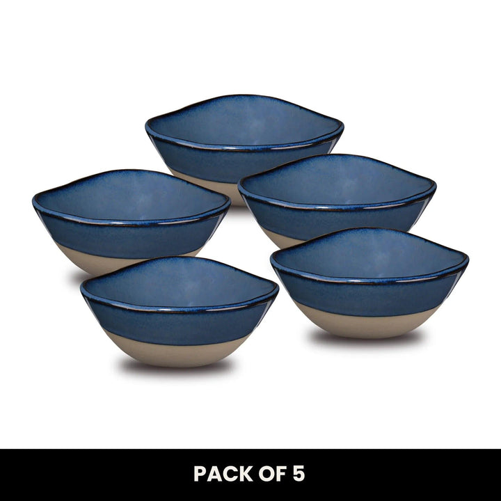 Don Bellini Craftstone 4.5"/11.5cm Blue Round Porcelain Bowl - HorecaStore