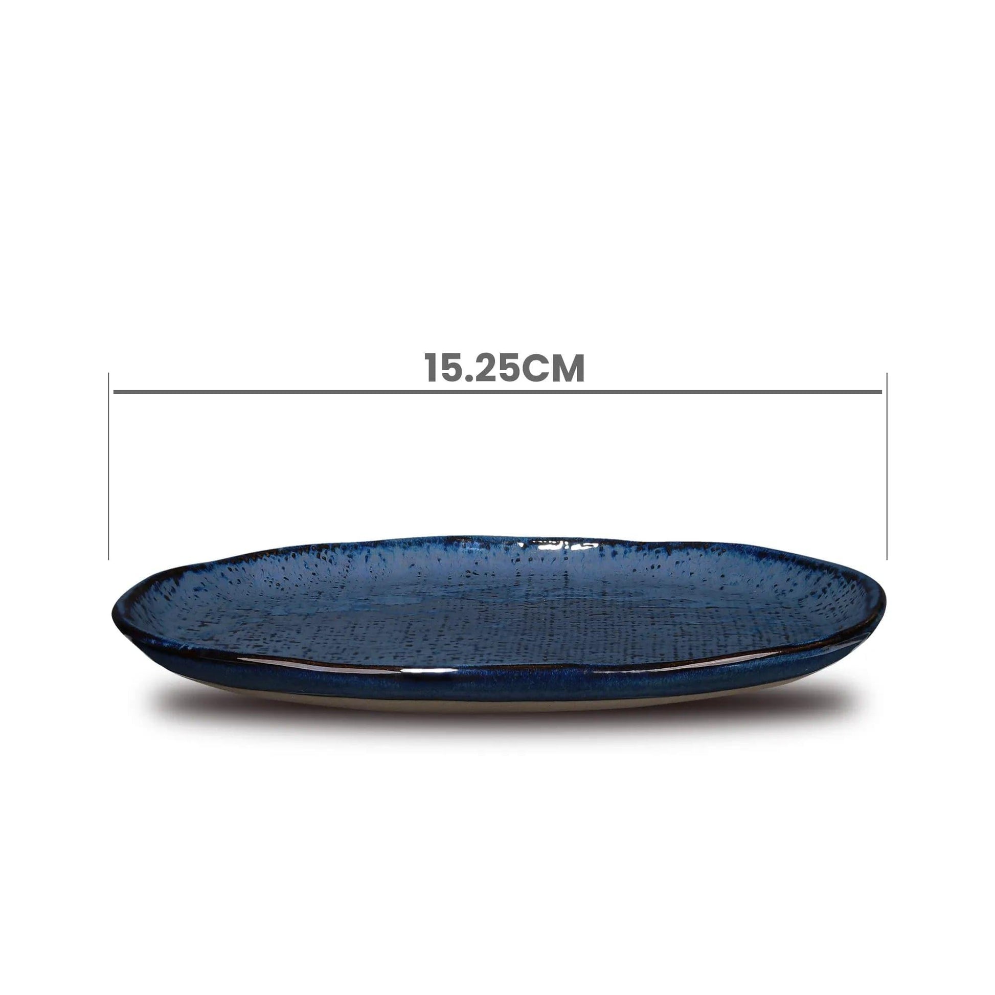 Don Bellini Craftstone 6"/15.25cm Blue Round Porcelain Plate - HorecaStore