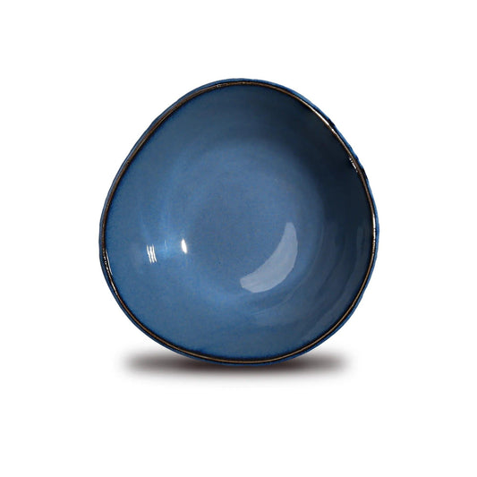 Don Bellini Craftstone 6"/15.5cm Blue Round Porcelain Bowl - HorecaStore
