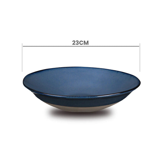 Don Bellini Craftstone 8.75"/23cm Blue Round Porcelain Bowl - HorecaStore