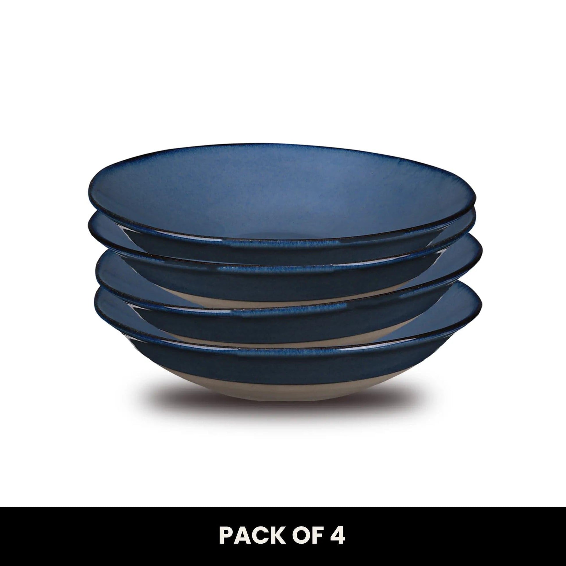 Don Bellini Craftstone 8.75"/23cm Blue Round Porcelain Bowl - 4/Case