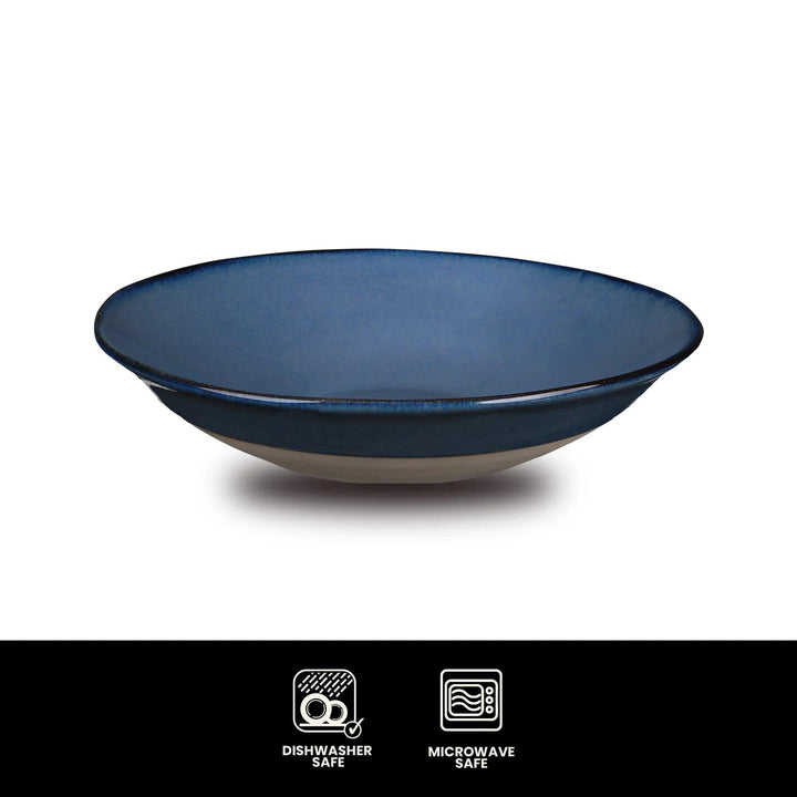 Don Bellini Craftstone 8.75"/23cm Blue Round Porcelain Bowl - HorecaStore