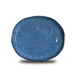 Don Bellini Craftstone 10.4"/26.5cm Blue Round Porcelain Plate