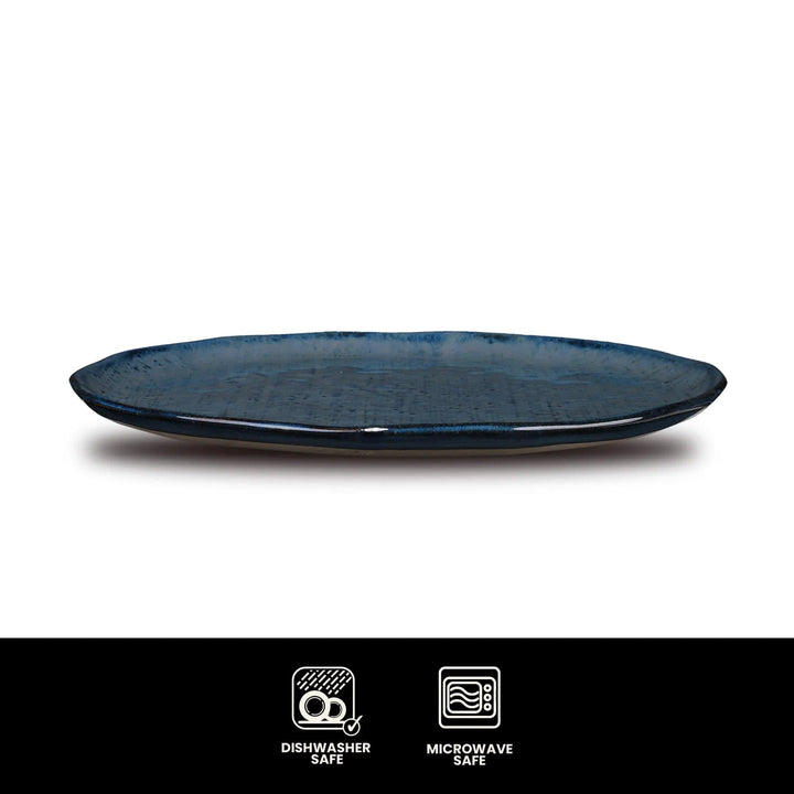 Don Bellini Craftstone 10.4"/26.5cm Blue Round Porcelain Plate - HorecaStore