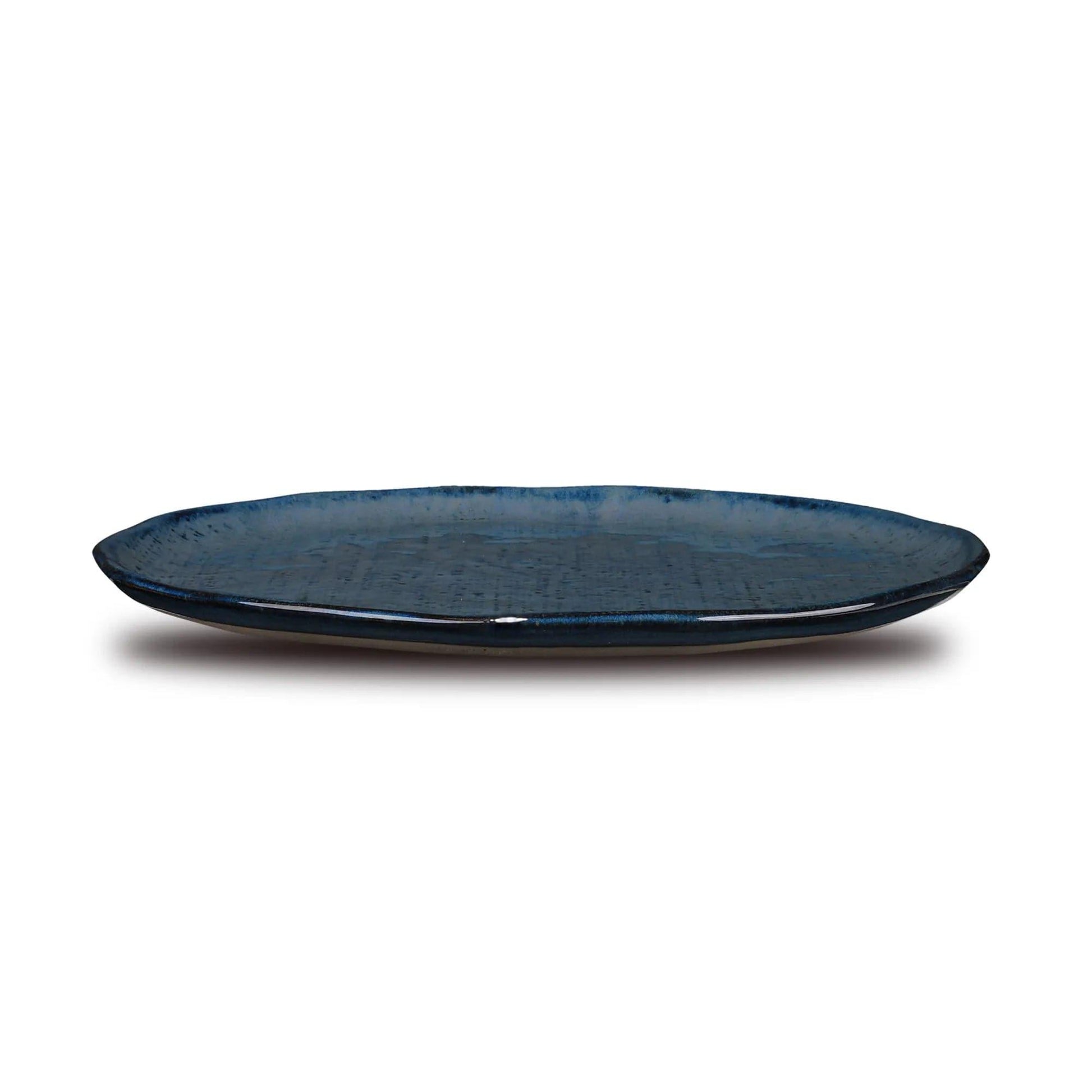 Don Bellini Craftstone 10.25"/26cm Blue Round Porcelain Plate - HorecaStore