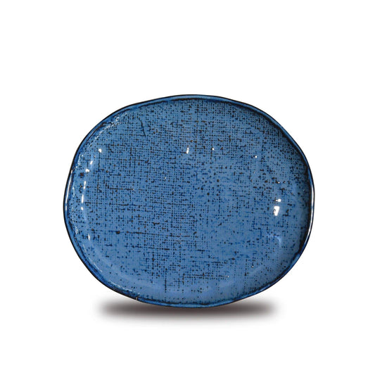 Don Bellini Craftstone 10.25"/26cm Blue Round Porcelain Plate - HorecaStore