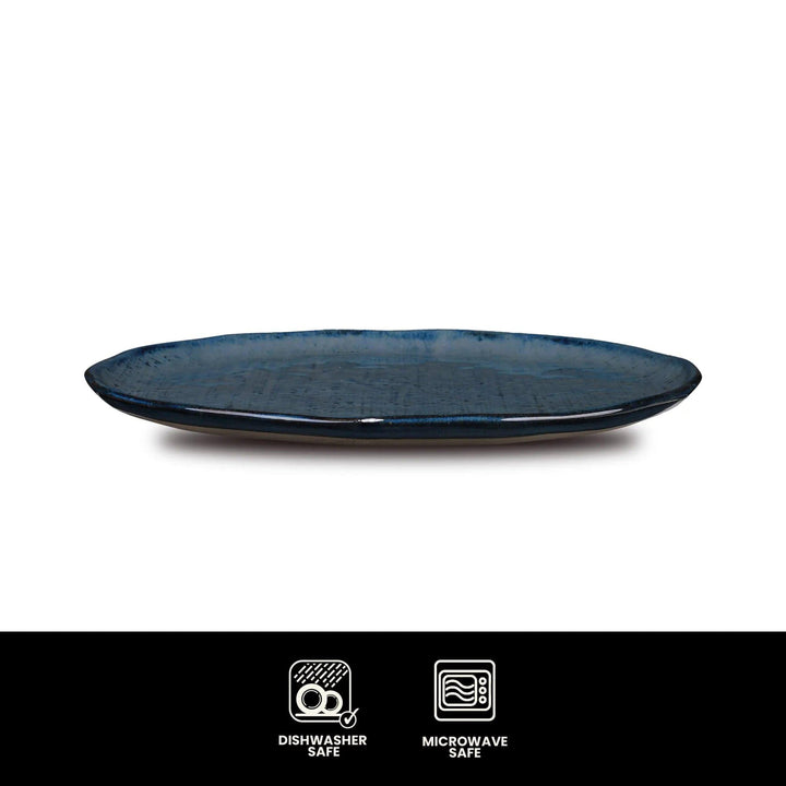 Don Bellini Craftstone 11.5"/30cm Blue Round Porcelain Plate - HorecaStore