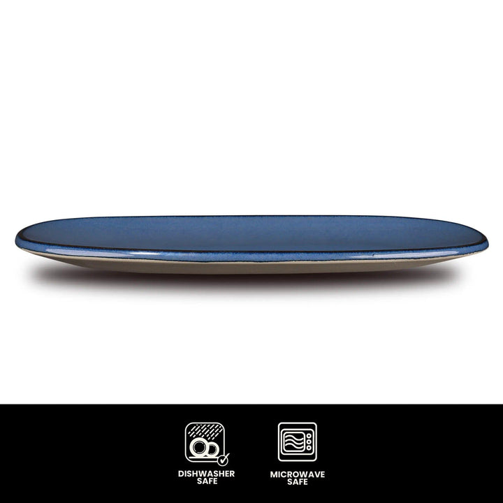 Don Bellini Craftstone 15"/38cm Blue Rectangle Porcelain Platter - HorecaStore