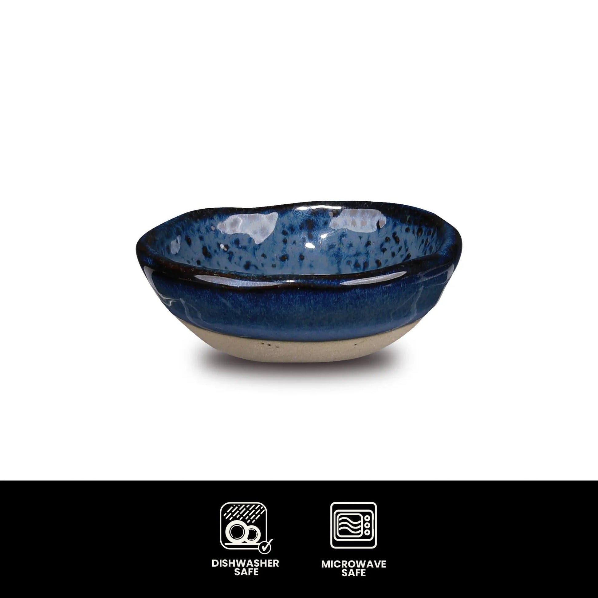 Don Bellini Craftstone 3"/8cm Blue Round Porcelain Sauce Dish - 20/Case