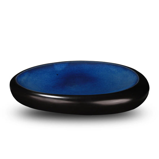 Don Bellini Mirage 12"/30cm Black Oval Porcelain Plate - HorecaStore