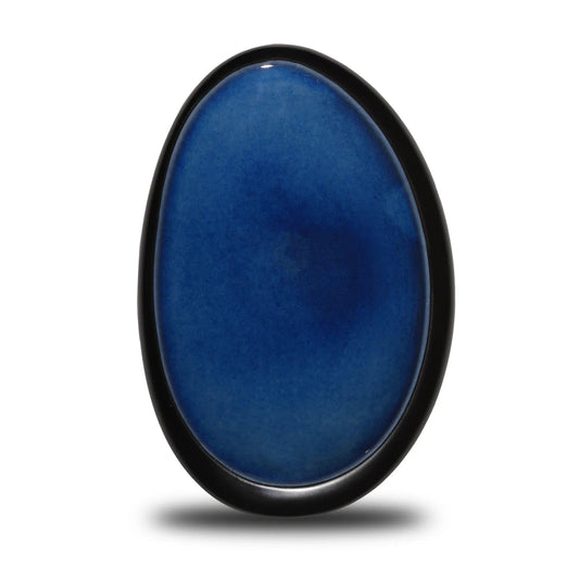 Don Bellini Mirage 12"/30cm Black Oval Porcelain Plate - HorecaStore