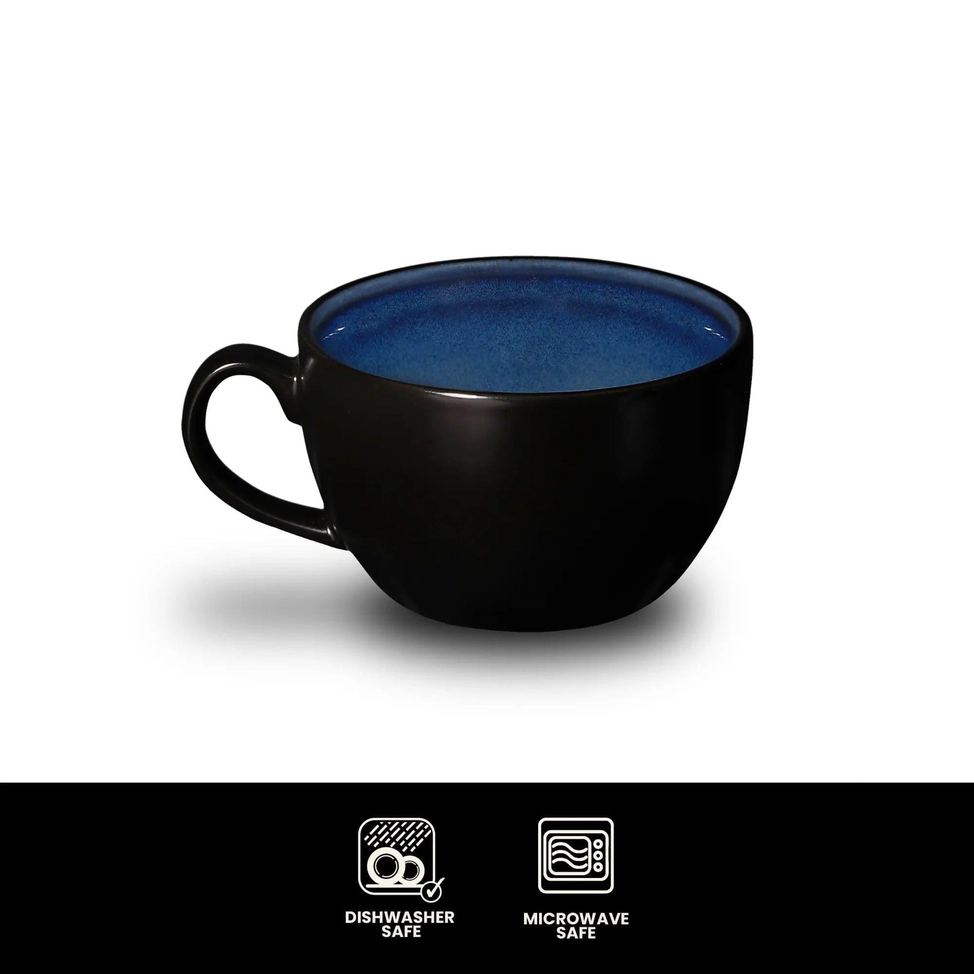 Don Bellini Mirage 3oz/9cl Black Round Porcelain Cup - 6/Case