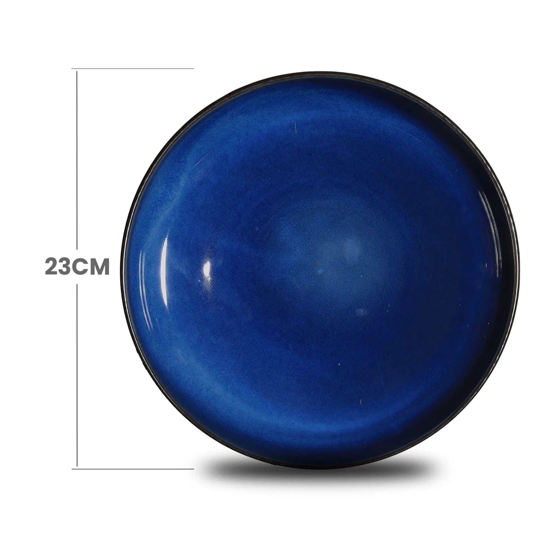 Don Bellini Mirage 9.25"/23cm Black Round Porcelain Deep Plate - 6/Case
