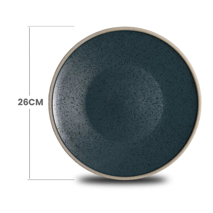 Don Bellini Night & Day 10.25"/26cm Midnight Blue Round Porcelain Plate - HorecaStore