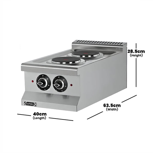 Empero EMP.6KE010-2016 Electrical Cooker 2 Hot Plates 3.5 kW, 40 x 63.5 x 28.5 cm