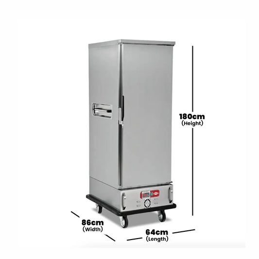 Empero EMP.BQ1 Hot Banquet Trolley, 11 x GN 2/1 Tray Capacity 1.5 kW, 71.7 x 88.8 x 183.5 cm