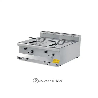 Empero EMP.6FG020 Gas Fryer, Capacity 10+10 Lt, Power: 8.67 kW, 60x63.5x28.5 cm - HorecaStore