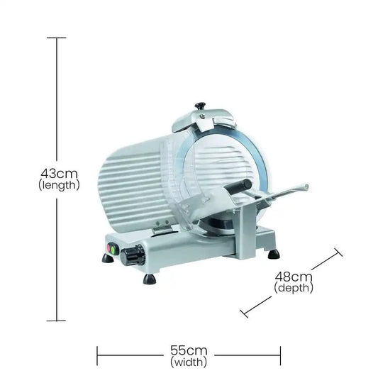 Fimar Aluminium Casting Electric 180W AFECO300235M Slicing Machine For Cold Cuts 1 Phase, 53 X 48 X 43 cm   HorecaStore