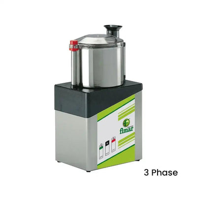 Fimar Stainless Steel And Polycarbonate Electric 750W Cutter CUCL3N405T 3-phase With Stainless Steel Bowl 3L, 24 X 31 X 46 cm