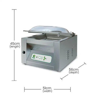 Fimar Stainless Steel Electric 1100W CAM400E23M Chamber Vacuum Packers ECO 1Phase, 51 X 56 X 45 cm