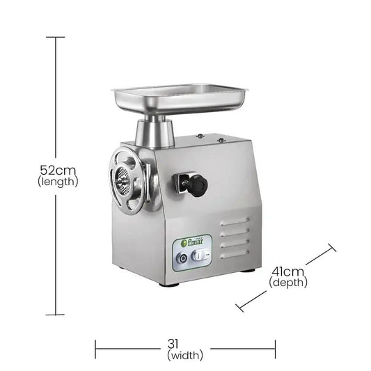 Fimar Stainless Steel Electric 1100W TR22RSQ1I405T Meat Mincer 3 Phase, 41 X 31 X 52 cm   HorecaStore