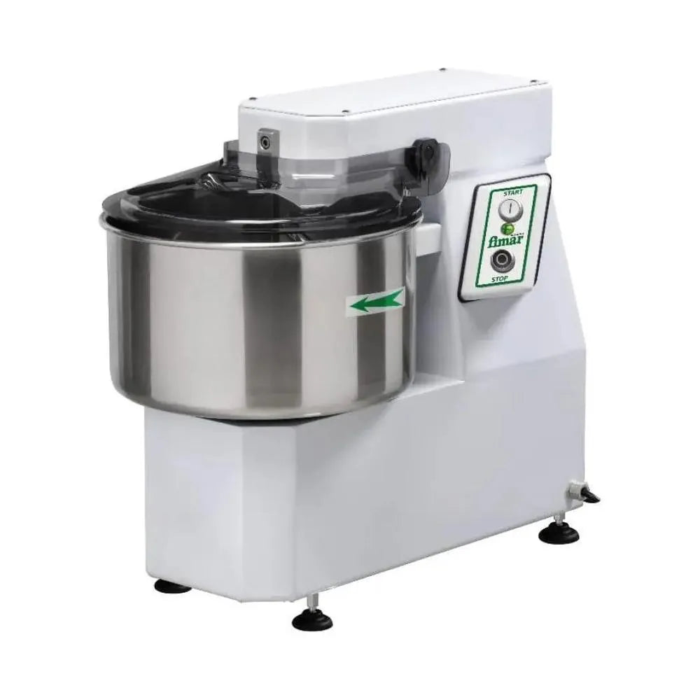 Fimar Stainless Steel Electric 1500W IM18SN405T Spiral Kneader Dough Mixer With Fixed Head, And 22L Bowl 3 Phase, 67 X 39 X 60 cm