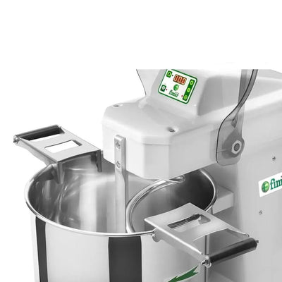 Fimar Stainless Steel Electric 1500W IM38CNSR235M Spiral Kneader Dough Mixer With Liftable Head, And  Removable 38kg Bowl 1 Phase, 80 X 48 X 73 cm