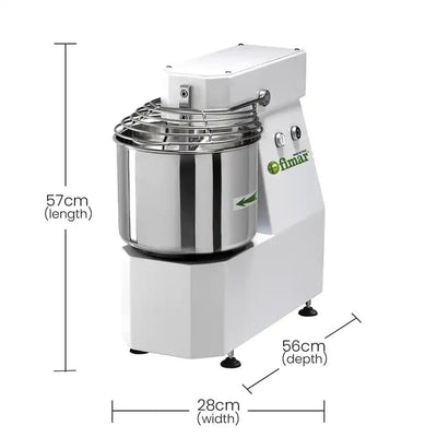Fimar Stainless Steel Electric 370W IM7SNG235M Spiral Kneader Dough Mixer With Fixed Head, And 10L Bowl 1 Phase, 56 X 28 X 57 cm   HorecaStore