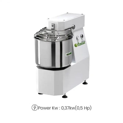 Fimar Stainless Steel Electric 370W IM7SNG405T Spiral Kneader Dough Mixer With Fixed Head, And 10L Bowl 3 Phase, 56 X 28 X 57 cm   HorecaStore