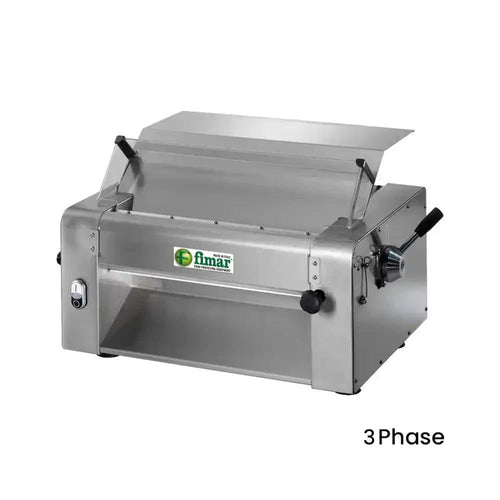 Fimar Stainless Steel Electric 370W SFSI32040050T, Pasta And Pizza Dough Roller Machine 3 Phase, 58 X 48 X 40 cm
