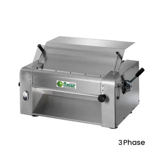 Fimar Stainless Steel Electric 370W SFSI32040050T, Pasta And Pizza Dough Roller Machine 3 Phase, 58 X 48 X 40 cm   HorecaStore