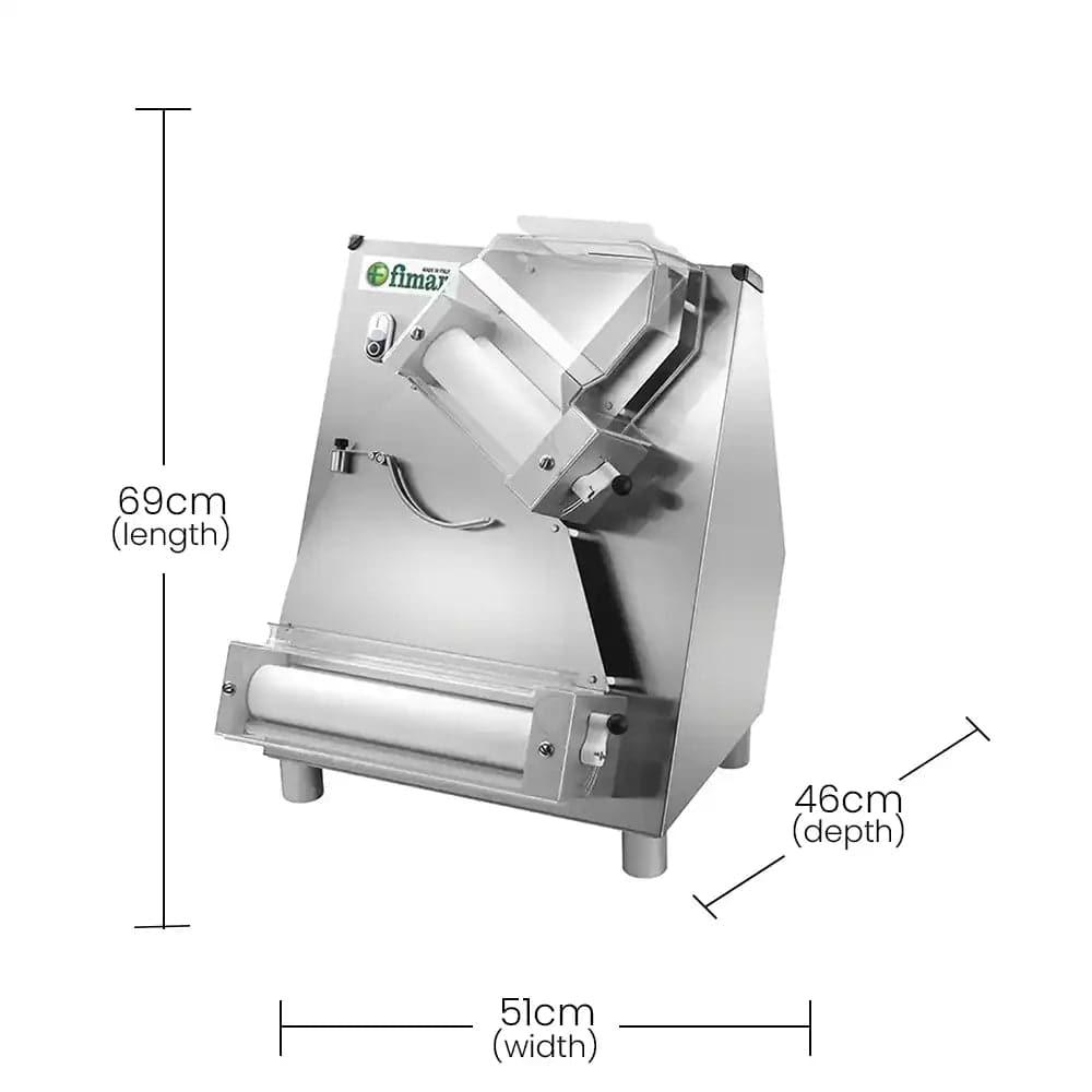 Fimar Stainless Steel Electric 370W STFI32N235M Pizza Dough Roller Machine 1 Phase, 46 X 51 X 63 cm   HorecaStore