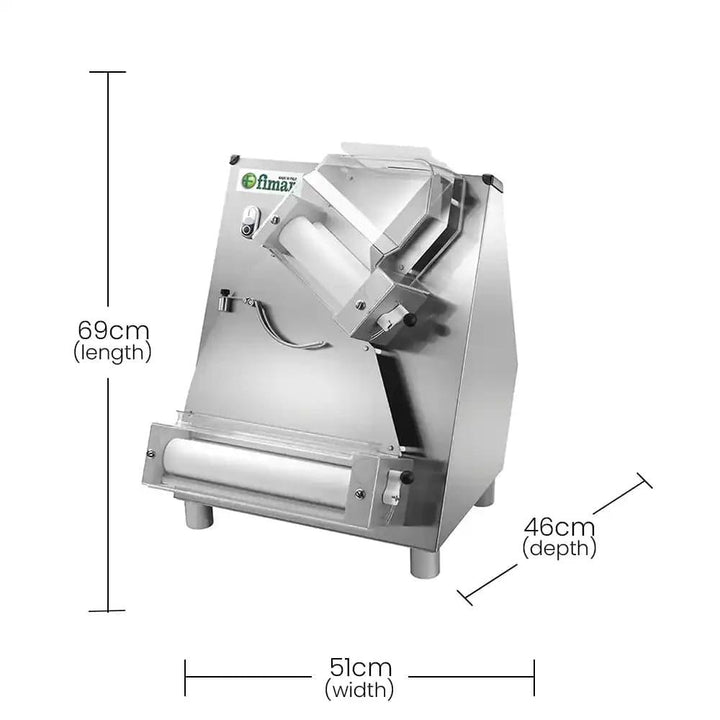 Fimar Stainless Steel Electric 370W STFI32N235M Pizza Dough Roller Machine 1 Phase, 46 X 51 X 63 cm   HorecaStore