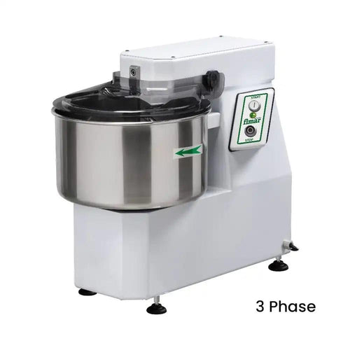 Fimar Stainless Steel Electric 750W IM12SN405T Spiral Kneader Dough Mixer With Fixed Head, And 16L Bowl 3 Phase, 65 X 35 X 60 cm