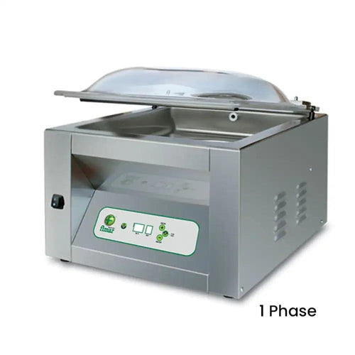 Fimar Stainless Steel Electric 850W CAM350E235M Chamber Vacuum Packers ECO 1Phase, 46 X 50 X 43 cm