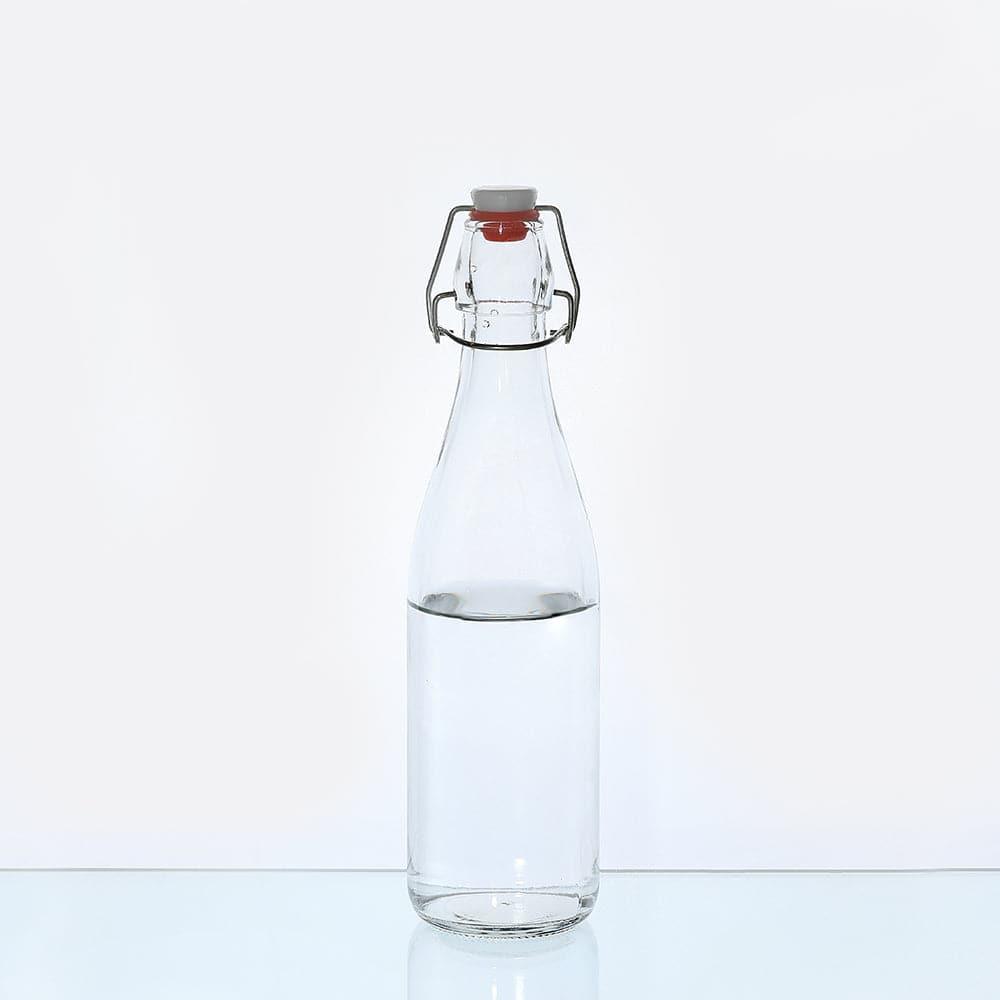 Flip Top Glass Bottle 500 ml Swing Top Brewing Bottle with Stopper for Beverages, Airtight Lid & Leak Proof Cap, Clear - HorecaStore