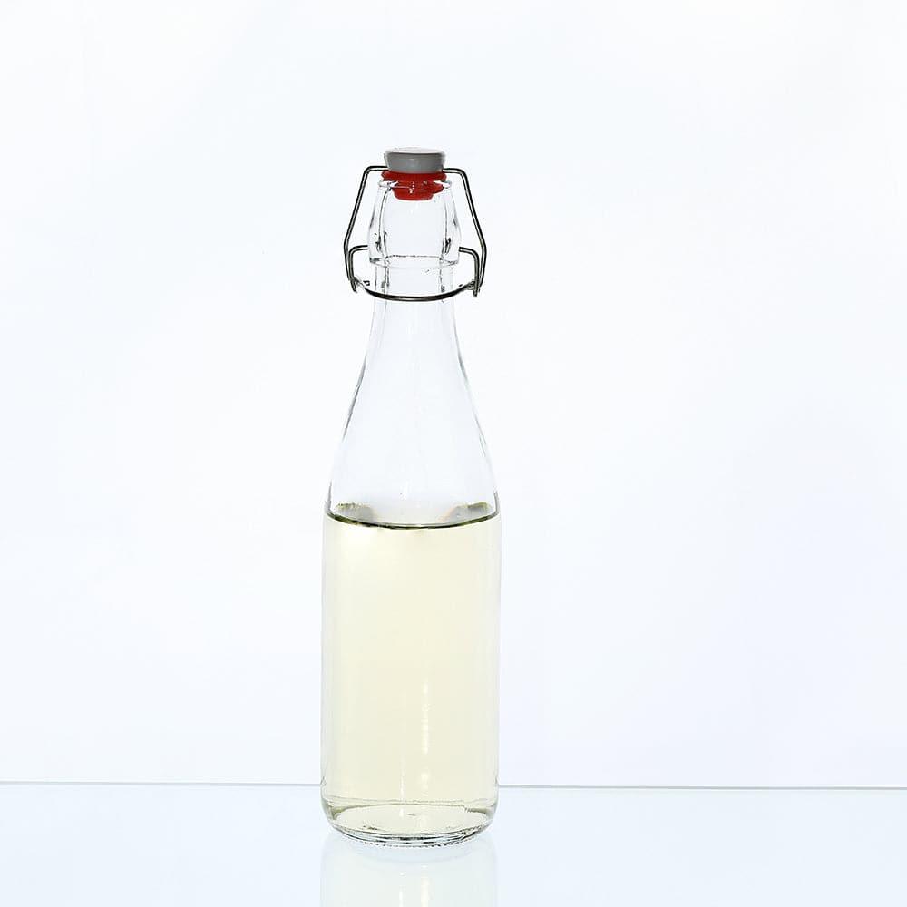 Flip Top Glass Bottle 500 ml Swing Top Brewing Bottle with Stopper for Beverages, Airtight Lid & Leak Proof Cap, Clear