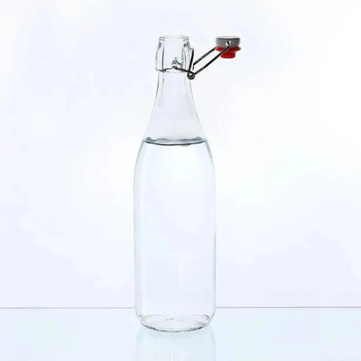 Flip Top Glass Bottle 750 ml Swing Top Brewing Bottle with Stopper for Beverages, Airtight Lid & Leak Proof Cap, Clear