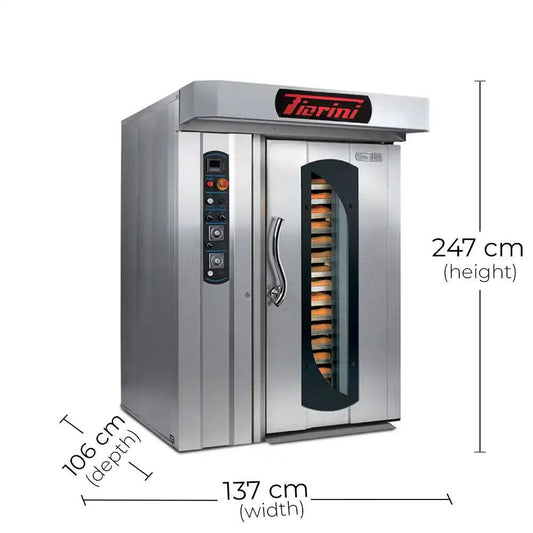 Forni Forini Diesel Small Rack Oven, 120,000 BTU, 400V / 50Hz / 3 Phase, 137 x 106 x 204 cm - HorecaStore