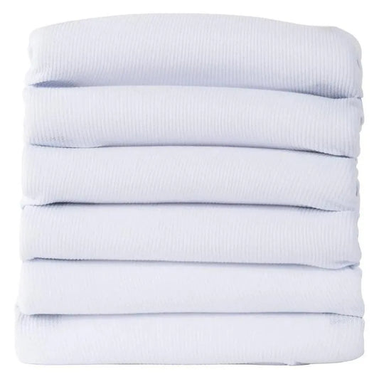 Thermosoft CB-00-WH-06  Baby Blankets, White Pack of 6 - Foundations USA