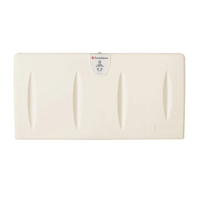 Foundations Classic Horizontal Wall Mounted Baby Changing Station with Backer Plate L 87 x W 10.16 x H 39 cm, Color Cream