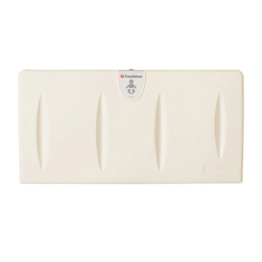 Foundations Classic Horizontal Wall Mounted Baby Changing Station with Backer Plate L 87 x W 10.16 x H 39 cm, Color Cream