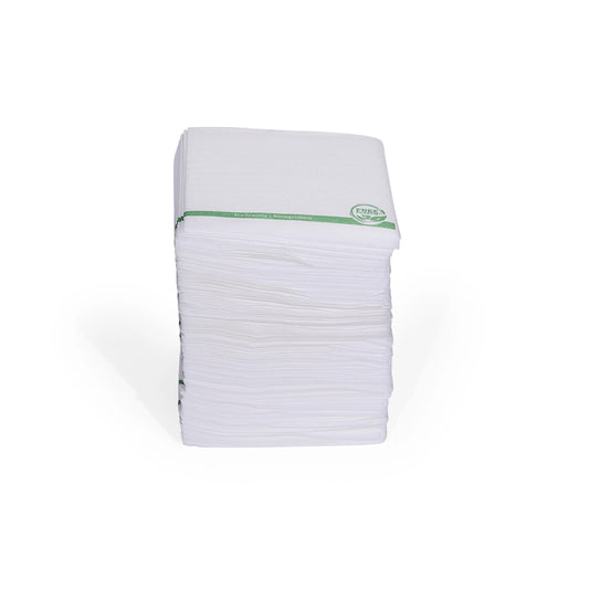 Free Plastik Disposable Napkin White 40x40cm with Logo Pack of 1000 pcs