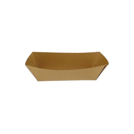 Free Plastik FPD1017 Paper Boat Tray Medium 500pcs, 21 X 8.5 X 4.5 cm