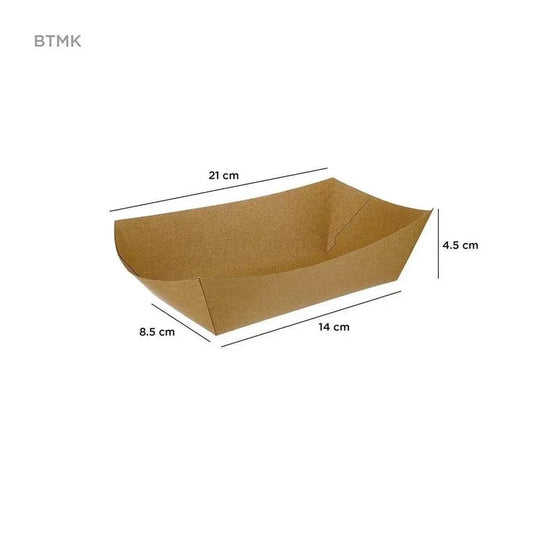 Free Plastik FPD1018 Paper Boat Tray Large 600pcs, 24 X 9.5 X 6 cm