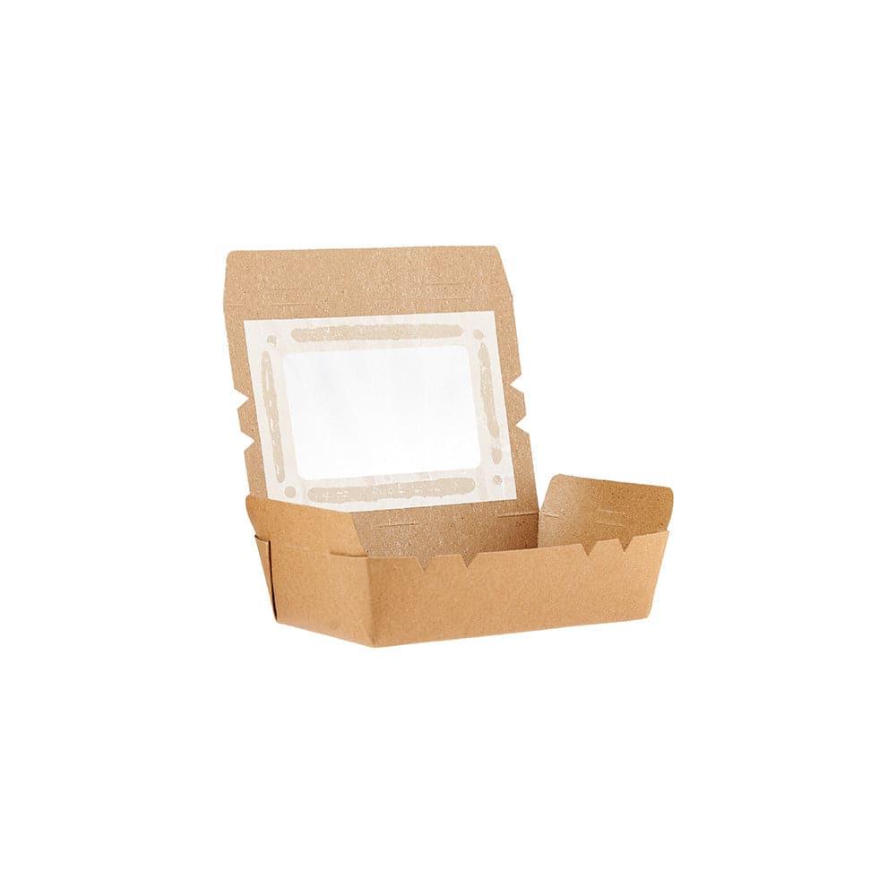 Free Plastik FPD1019 Paper Lunch Box With Window 150pcs, 4.5 X 10 X 15 cm